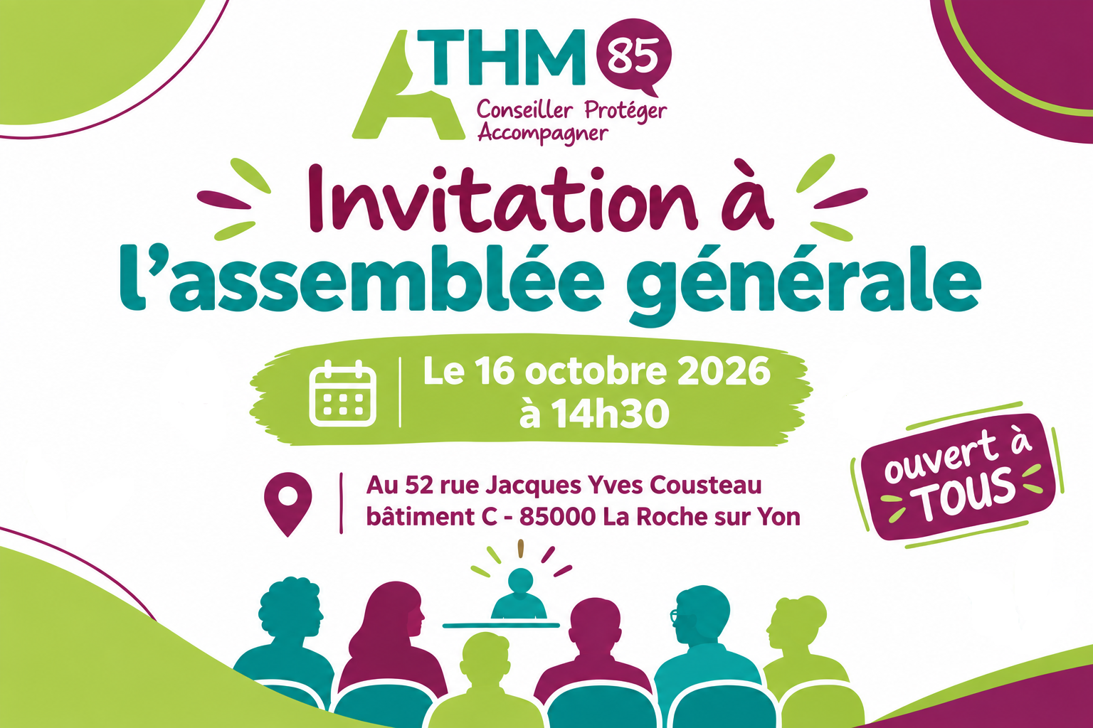Invitation à l&rsquo;assemblée générale du 16 Octobre 2026